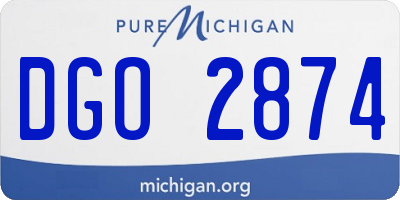 MI license plate DGO2874