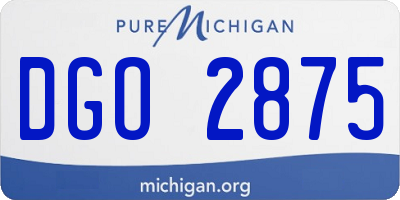 MI license plate DGO2875