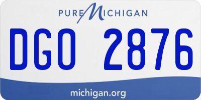MI license plate DGO2876