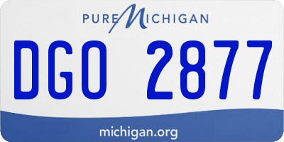 MI license plate DGO2877