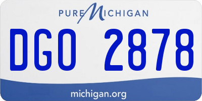 MI license plate DGO2878