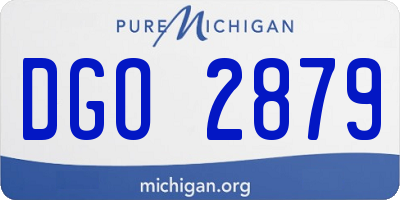 MI license plate DGO2879