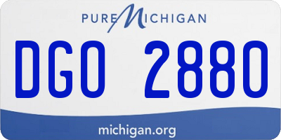 MI license plate DGO2880