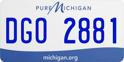 MI license plate DGO2881