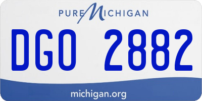 MI license plate DGO2882