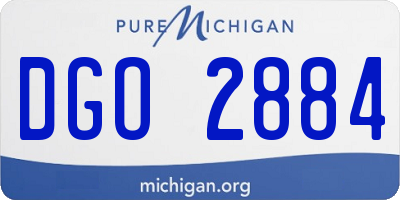 MI license plate DGO2884