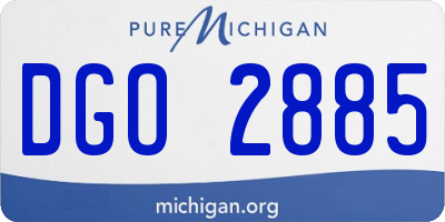 MI license plate DGO2885