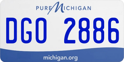 MI license plate DGO2886