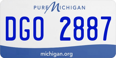 MI license plate DGO2887