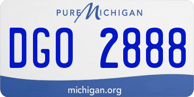 MI license plate DGO2888