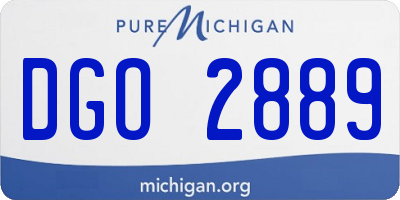 MI license plate DGO2889