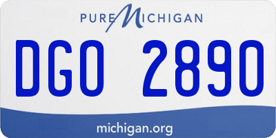 MI license plate DGO2890