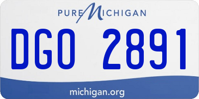 MI license plate DGO2891