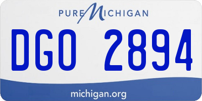 MI license plate DGO2894