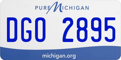 MI license plate DGO2895