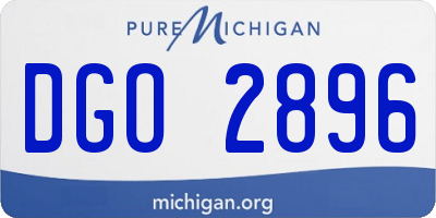 MI license plate DGO2896