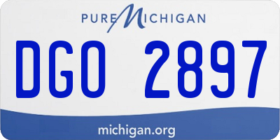 MI license plate DGO2897