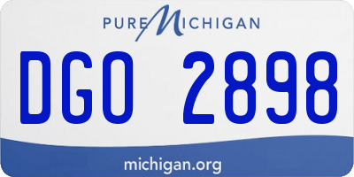 MI license plate DGO2898