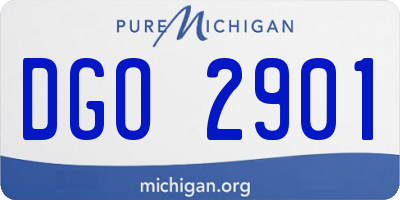 MI license plate DGO2901