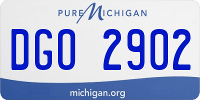 MI license plate DGO2902