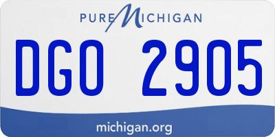 MI license plate DGO2905