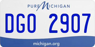MI license plate DGO2907