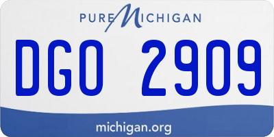MI license plate DGO2909