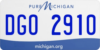 MI license plate DGO2910