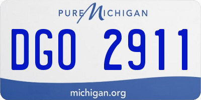 MI license plate DGO2911