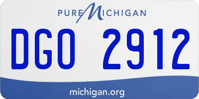 MI license plate DGO2912