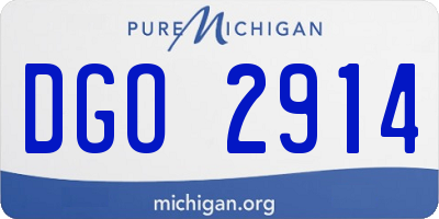MI license plate DGO2914