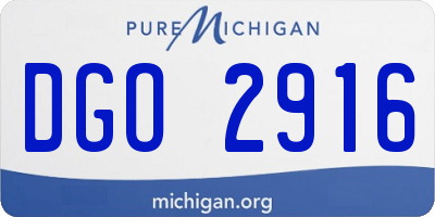 MI license plate DGO2916