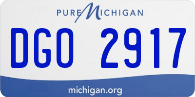 MI license plate DGO2917