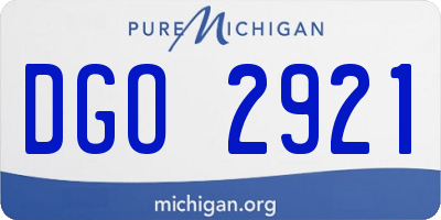 MI license plate DGO2921