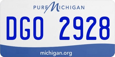 MI license plate DGO2928