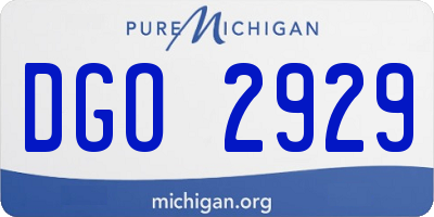 MI license plate DGO2929
