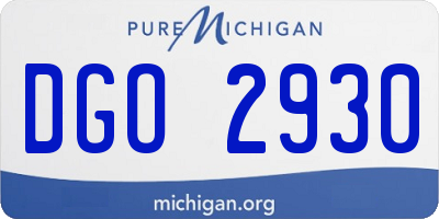 MI license plate DGO2930