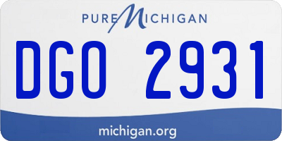 MI license plate DGO2931