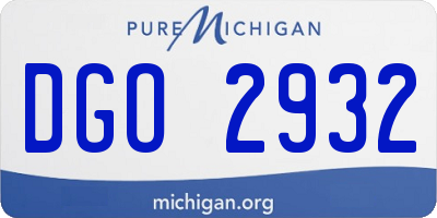 MI license plate DGO2932