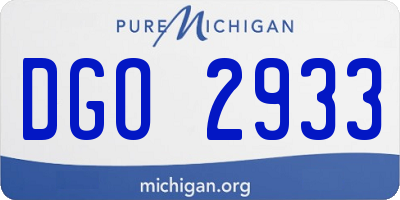 MI license plate DGO2933