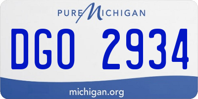 MI license plate DGO2934
