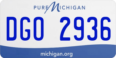 MI license plate DGO2936