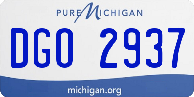 MI license plate DGO2937