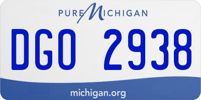 MI license plate DGO2938