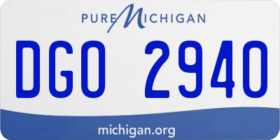 MI license plate DGO2940
