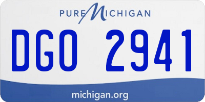 MI license plate DGO2941