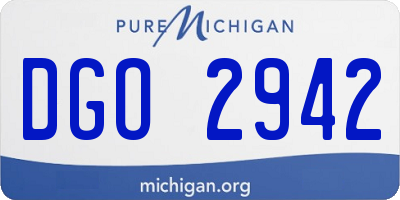 MI license plate DGO2942