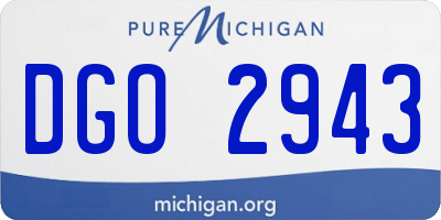 MI license plate DGO2943