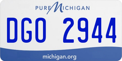MI license plate DGO2944