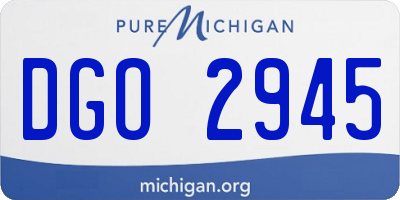 MI license plate DGO2945